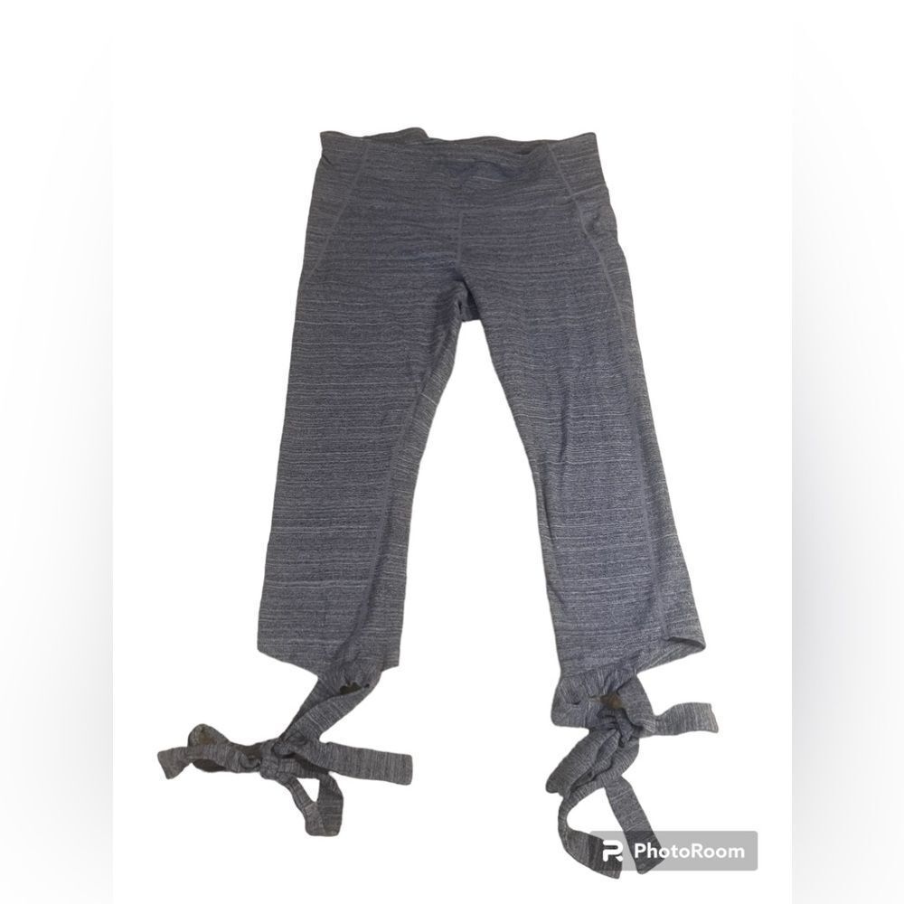 Gap Fit Performance Cotton Leggings Size Large with Ties - Picture 2 of 5